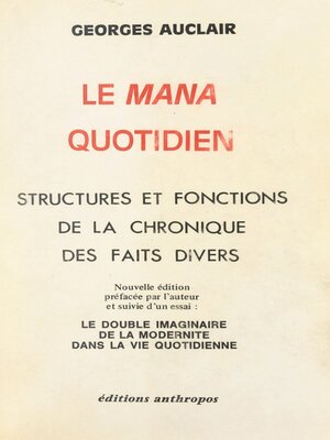 cover image of Le Mana quotidien